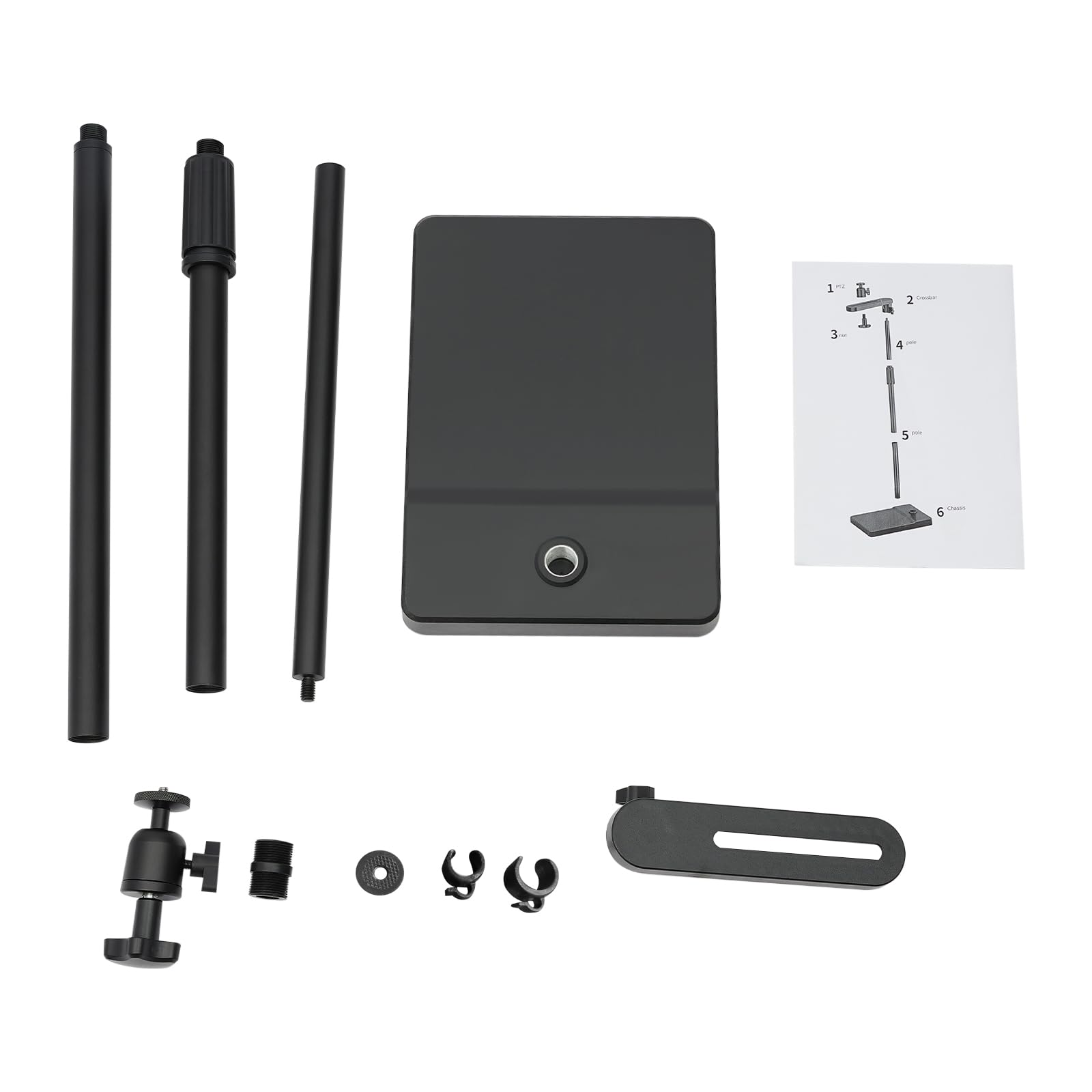 Support de vidéoprojecteur réglable en hauteur de 121 à 154 cm avec support pivotant à 360° pour projecteur, trépied épais en métal solide