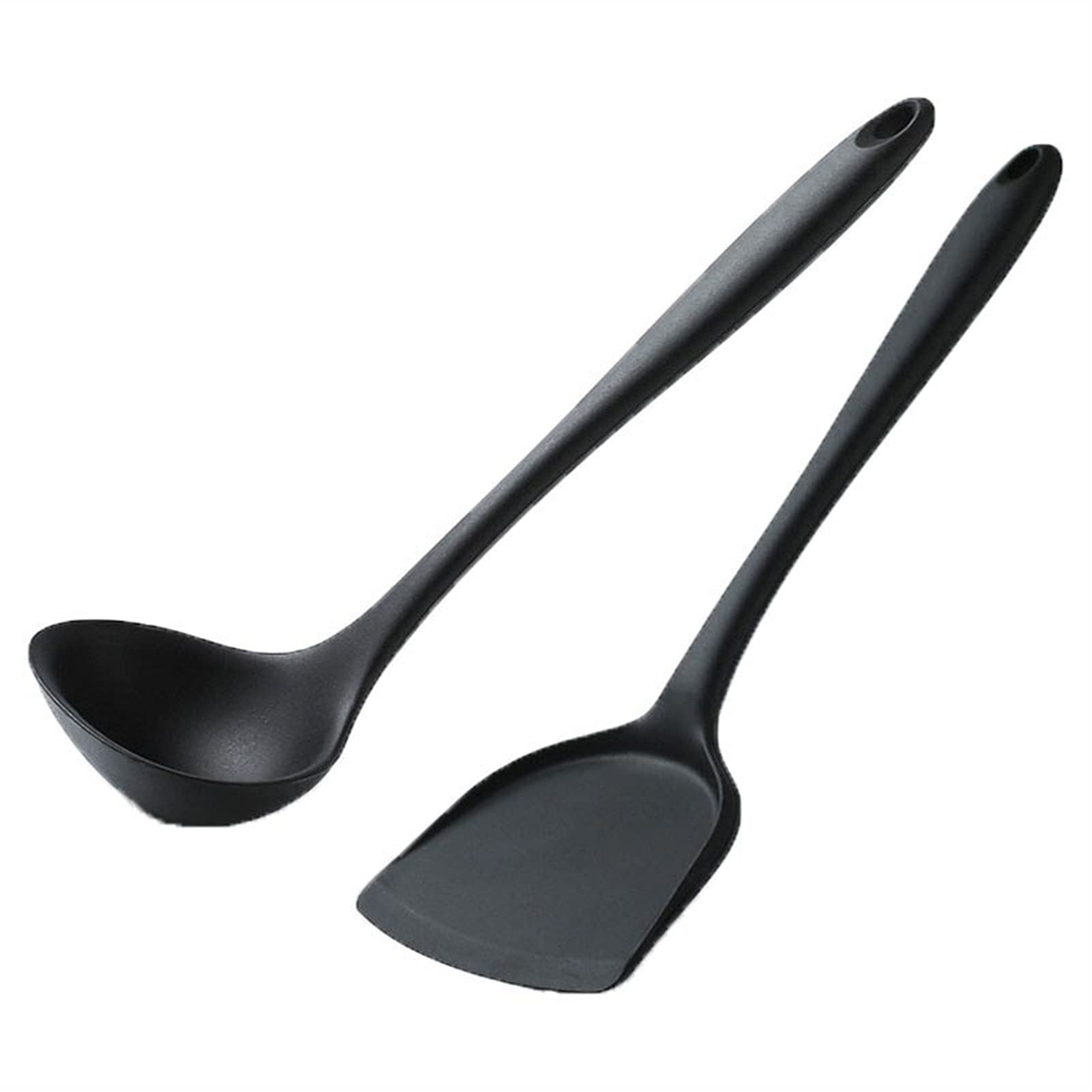Espátula Juego de espátulas de Silicona Espátula de Cocina Mango ergonómico Espátulas Resistentes al Calor Espátula y Cuchara de Sopa Juego de Dos Piezas Espátula de Cocina