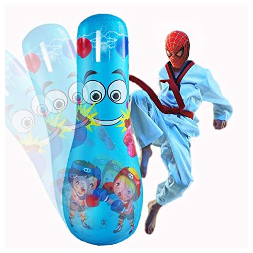 INF Inflatable Punching Bag for Kids,Free Standing Boxing Bag with Stand Free Standing for Practicing Karate,Taekwondo,MMA for Kids Children,Bop Bag for Boys & Girls, 49.2in