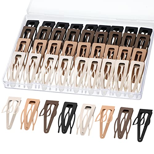 Dingion 60 Pieces Metal Snap Hair Clips