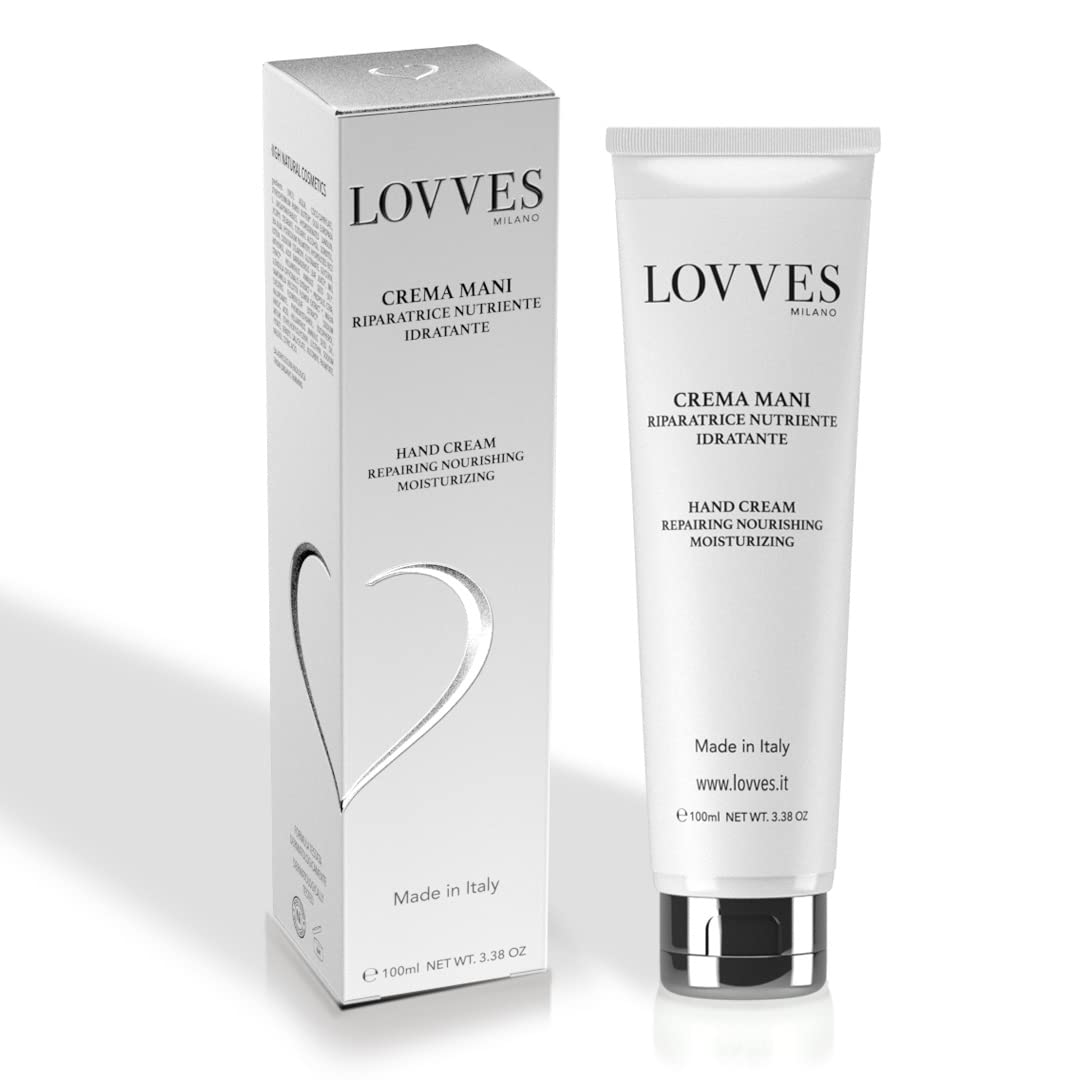 LOVVES Crema de Manos, Alta Cosmética Natural, Efecto Lifting, Nutritiva Hidratante Reparadora, Tratamiento Anti-Edad, Conserva el Aspecto Joven de las Manos. Formato 100ml