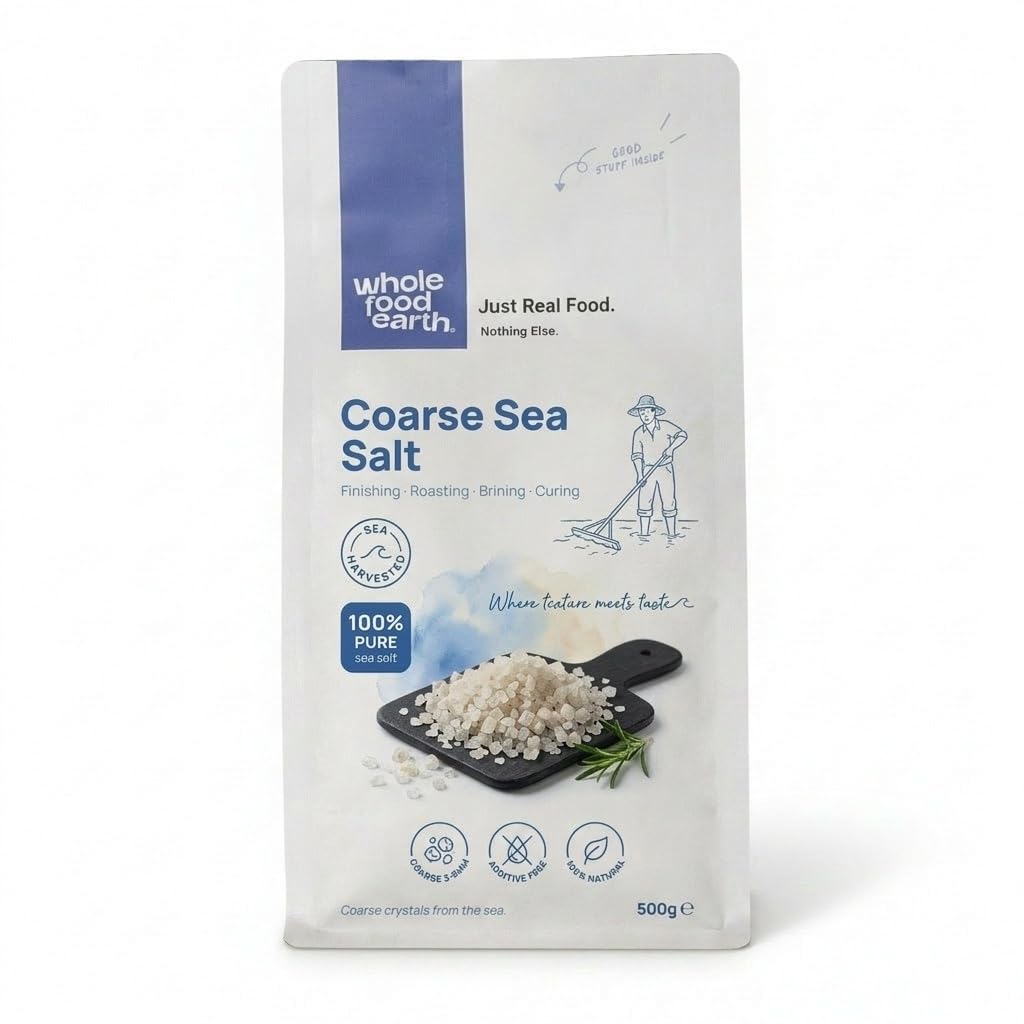 Wholefood Earth Coarse Sea Salt 500 g | GMO Free | Additive Free