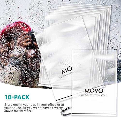 Movo (10 Pack) Rc1 Clear Rain Cover For Dslr Camera And Lens Up To 18" Long #TOP2