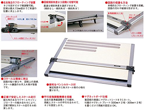 Amazon | 建築士試験対応 A2平行定規（マグネットボード仕様）+専用  