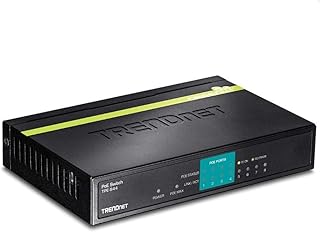 TRENDnet 8-Port 10/100Mbps PoE Switch, 4 x 10/100 Ports, 4 x 10/100 PoE Ports, 30W PoE Power Budget, 1.6 Gbps Switching Capacity, 802.3af, Lifetime Protection, Black, TPE-S44