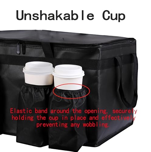 Musbus 48.3 Catering Bag For Doordash 22X14X13 Insulated Food Delivery Bag With Cup Holders/Drink Carriers Premium Xxl, Great For Beverages, Grocery, Pizza, Commercial Quality Hot And Cold Hot Boxes thumb #1
