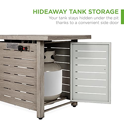 Best-Choice-Products-Fire-Pit-Table-42in-50000-BTU-Rectangular-Steel-Propane-Gas-for-Outdoor-Patio-wBurner-Lid-Auto-Ignition-Hideaway-Tank-Storage-Cover-Glass-Beads-Gray