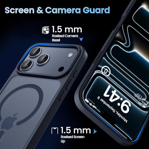 Image of CACOE Magnetic Case for iPhone 17 Pro 6.3 inch, Matte Black