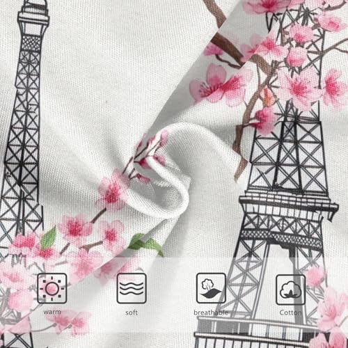 Toddler Panties, Eiffel Towers Pink Flowers Cotton Underwear Girls, 2–8 Years3