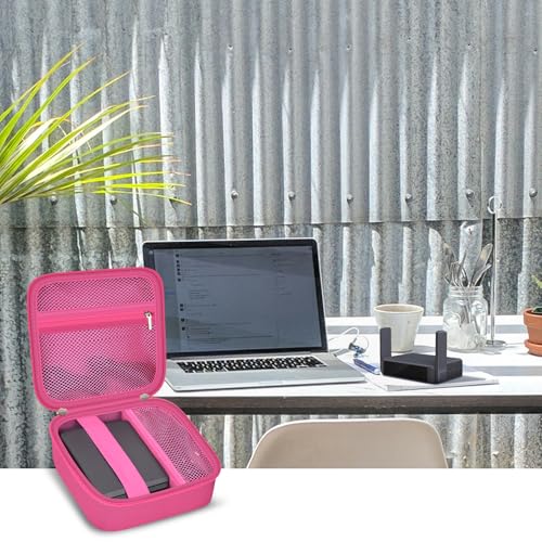 Image of Case Compatible with GL-BE3600 /SFT1200 / MT3000 / AXT1800 / MT1300 / A1300 for Glinet Travel Router for Hotel Wifi, Portable Router Storage Holder for Gl.inet Slate 7 Router Accessories(Box Only)-Rose Red
