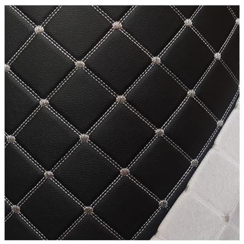 Toiture de voiture et siège à rénover : simili cuir matelassé PU noir 1.6x4m