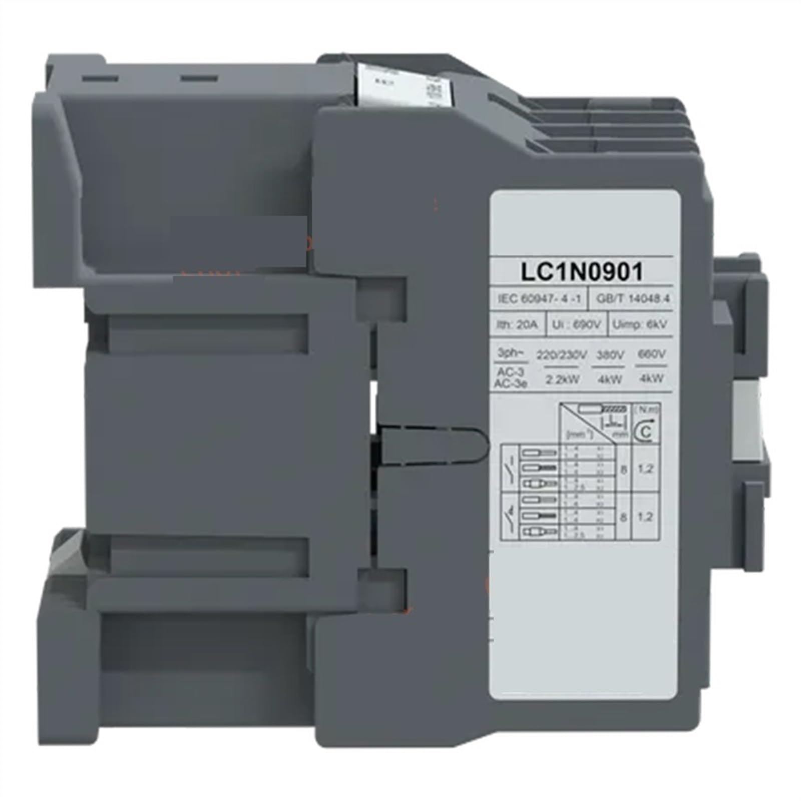 KNIUWMBMH LC1N0901F5N Ac contactor Controls Coil Voltage 110VAC 3P 9A