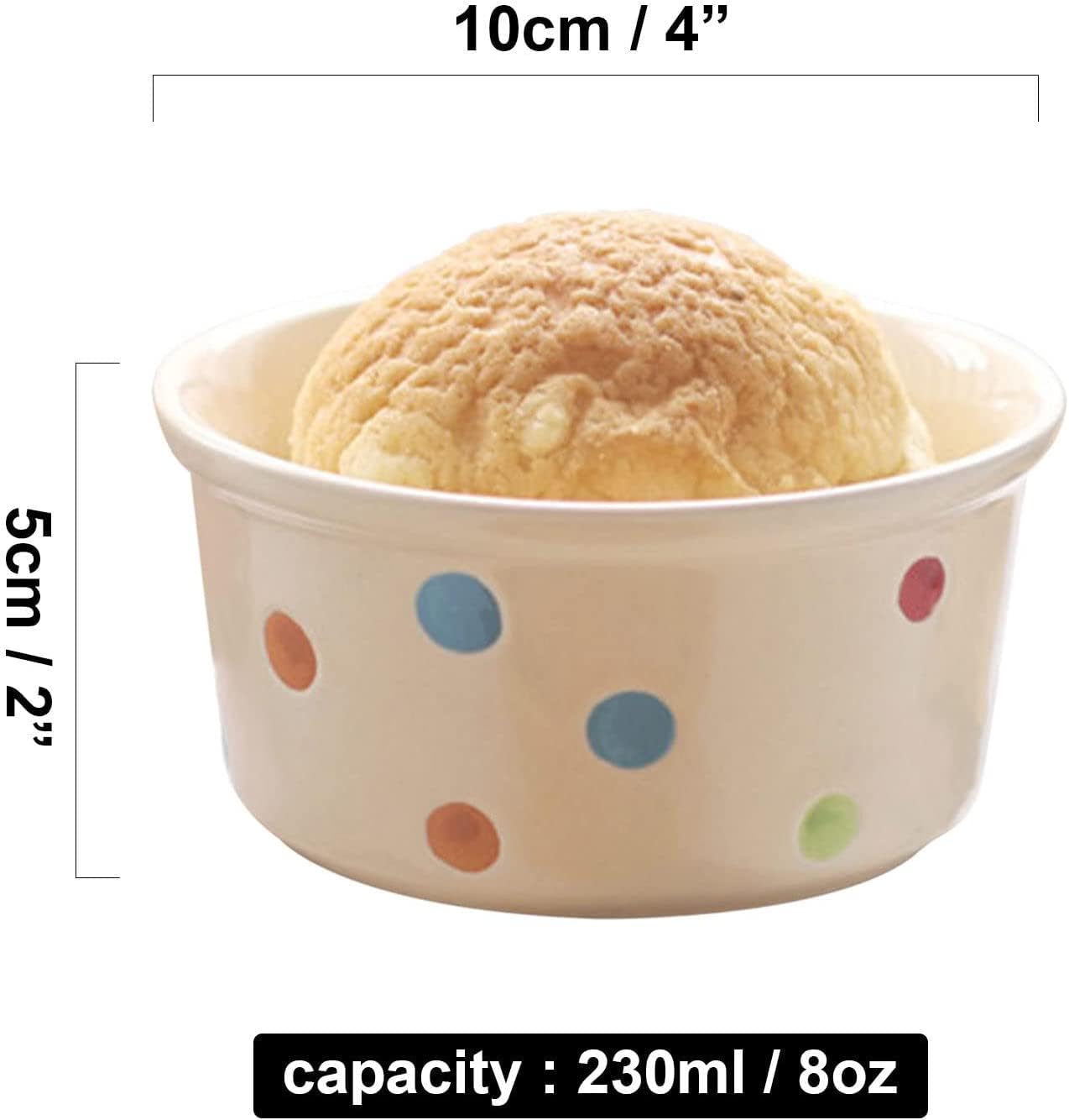 Bol à soupe, bol à riz, bol à déjeuner, ensemble de ramequins, 230 ml, ramequins à crème brûlée, plats à soufflé allant au four, ramequins à soufflé, ramequins for friteuse à air-rouge-lot de 8 ( Colo