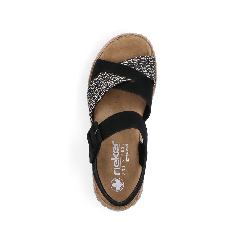 Rieker Damen Keilsandalen 69269, Frauen Sandalen