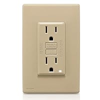 Vista 2 de Leviton Renu - Toma GFCI autocomprobada resistente a manipulaciones, 15 amperios, RGF15-CA, café con leche