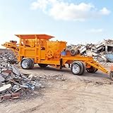 Stazione di frantumazione mobile del frantoio a mascelle di pietra - Motore ad alta efficienza, martello idraulico e sistema di trasporto industriale