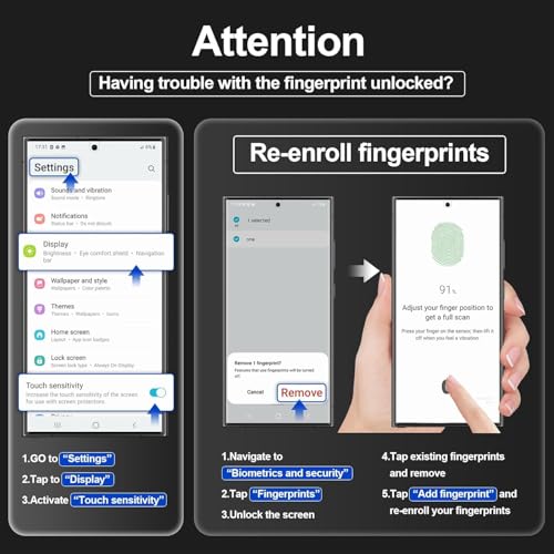 Image of SHILD Silicone-(2 Pack Full Screen Protector Guard For Samsung S24 Ultra Perfect-Fits Design(6.8-inch Screen Size)|Transparent Screen Guard For Galaxy S24 Ultra-Fingerprint Support /S PEN Compatible /HD
