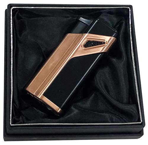 Encendedor antorcha 3 llamas con cortador cobre y negro miniatura 3