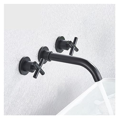 Robinet de salle de bain mural or brossé au style luxueux et durable