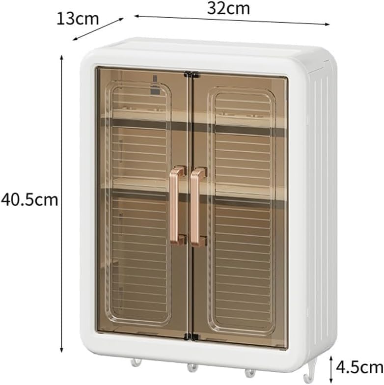 SANTALON Wall Mount Kitchen Storage Box | Foldable Mounted Bathroom Cabinet Double Door | Space Saving Bathroom Organiser | Multi-Purpose & Home Storage Cabinet for Toiletries, Spices & Essentials 2