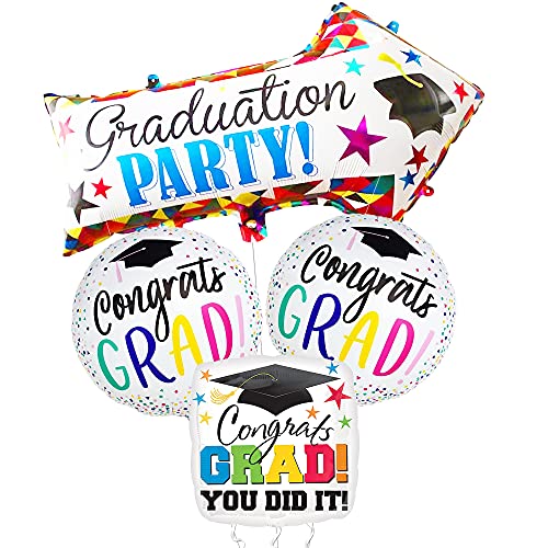 Katchon, Giant Mylar Graduation Balloons Set - 20 Inch, Arrow Graduation Party Balloons, Congrats Grad Balloon | Graduation Party Decorations 2023 | Kindergarten Graduation Decorations Class Of 2023… #TOP20