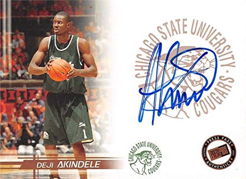 Deji Akindele autographed Basketball Card (Chicago State Cougars) 2005 Press Pass Rookie #1 - College Cut Signatures
