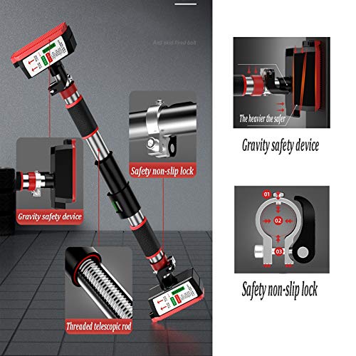 Barre De Traction Murale Portable, Porte Coulissante Et Antidérapante, Barre De Pull-up en Acier, 73-96cm / 28.74-37.79IN, Roulement 250kg – Image 4