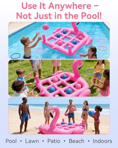 ๐๐๐๐ ๐๐๐ Utook Pool Party Toys Games Set -Giant Tic Tac Toe Yard Games- 2-in-1 Inflatable Games -Thickened Leak-Proof PVC, Outdoor Toys for Toddlers Kids Age 4+, Use in Pool Lawn Beach - image 7