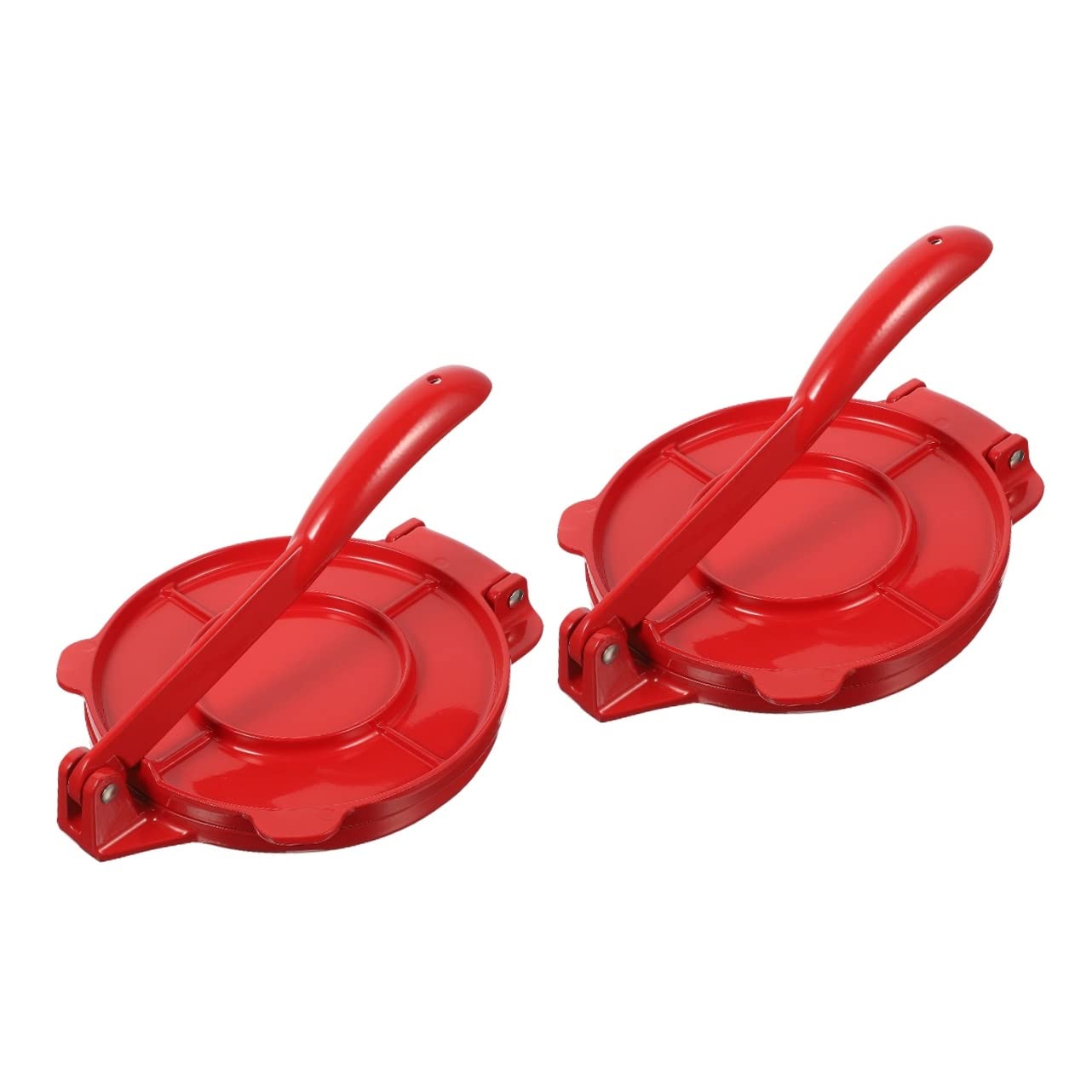 BESTonZON 2pcs Dough Press Steel Flour Tortilla Press Tortilla Press Steel Tortilla Press Large Red Aluminum Set Flour Tortilla Press Dough Pressing Kitchenware Tortilla Press 12 Inch