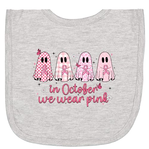 inktastic in October We Wear Pink Ghosts Newborn Bib