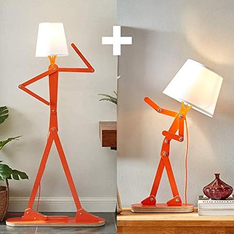 HROOME Orange Floor Lamp and Kids Table Lamp Cover