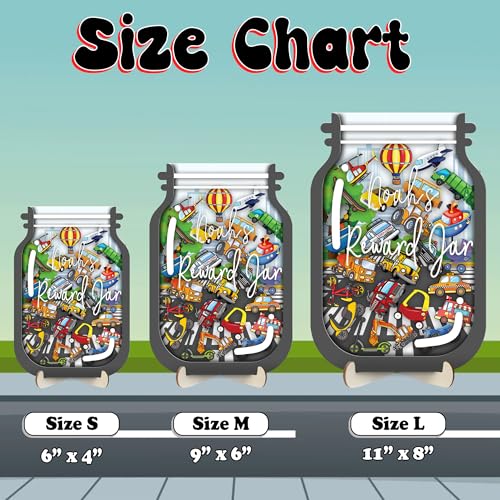 Image of Vehicle Magnetic Reward Jar for Classroom Kids Student Token Potty Training Chore Chart Toddler Boys Girls Good Behavior Management Tools Teacher Back to School Gifts Decor