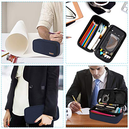 Potlood Case, RAGZAN Grote Capaciteit Pen Case Bag Pouch Houder Kantoorbehoeften Bureau Organizer met Rits voor School… - Image 7
