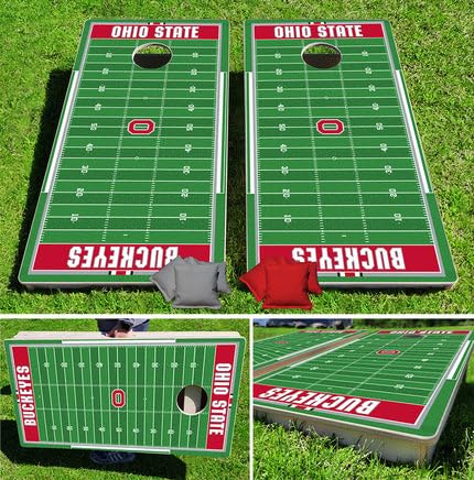 Ohio State Buckeyes Home Field Pro Cornhole Bean Bag Toss Game 24x48 with 8 Regulation 16oz Bags