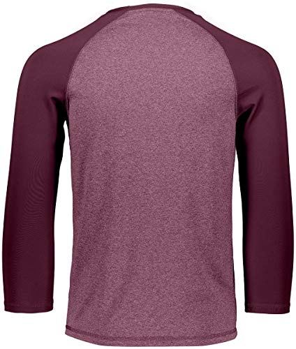 Holloway camiseta para meninos Typhoon, Maroon Heather/Maroon, X-Large