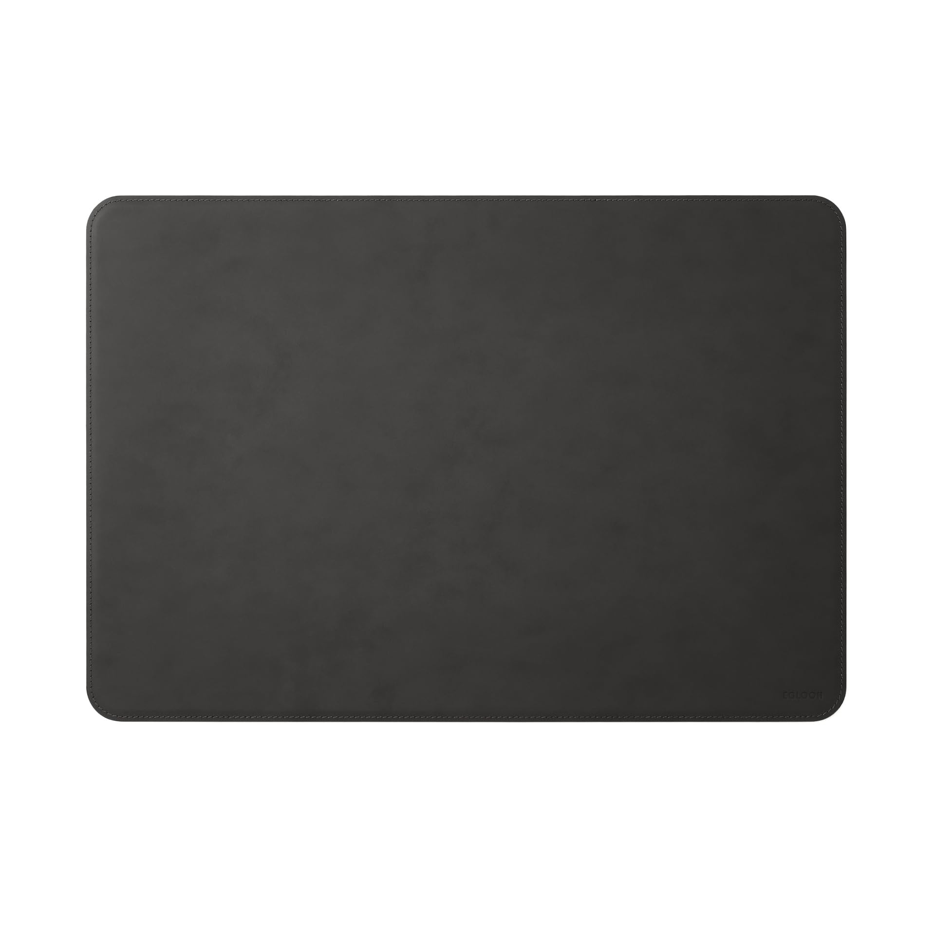 Eglooh - Herms - Desk Mat for Office Made of Anthracite Grey Leather - Desk Mat cm 90x60 - Large Mouse Pad with Rounded Corners and Handmade Stitchings - Made in Italy โ image 1