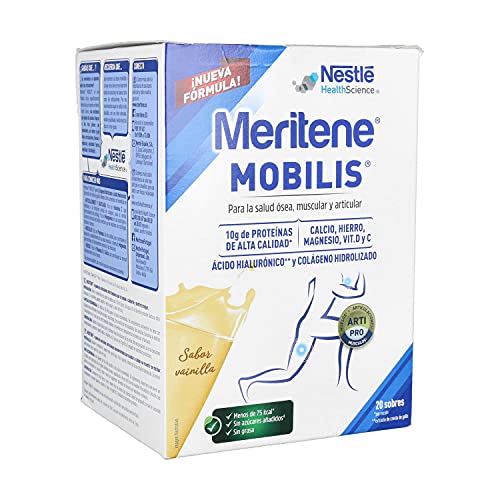 Meritene Mobilis Vainilla. 20 Sobres De 20 Gramos. Complemento Alimenticio Con Beneficios Sobre Los 3 Pilares Del Movimiento Corporal: Músculos, Huesos Y Articulaciones. (20)