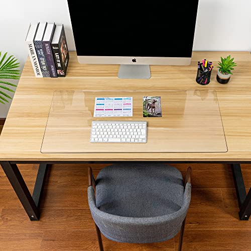 Awnour CD007 Clear Desk Mat On Top Of Desks - 36 X 17 Inches - Clear Transparent Plastic Desk Protector thumb #1