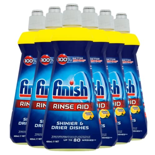 Finish Shine & Dry Rinse Aid Lemon Sparkle (400ml) - Pack of 6