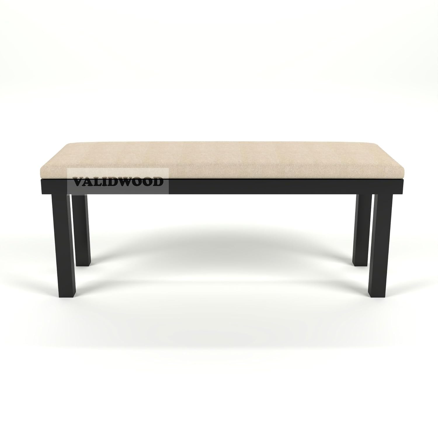 VALID WOOD Solid Wood 3 Seater Bench for Living Room Dining Room Hallway | Wooden Bench for Drawing Room Home | Dining Table Bench 3 Seater | Walnut Finish 1