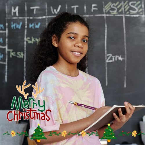 72 lápices navideños con borrador variados miniatura 4