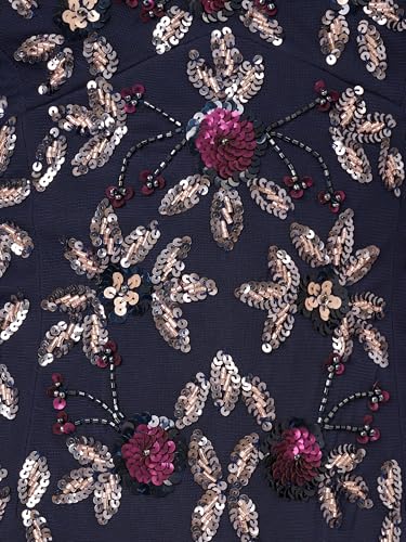 Adrianna Papell Women's Beaded Mesh Midi Dress3