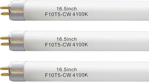 F10T5-CW - Bombilla fluorescente lineal de 16 pulgadas, 4100 K, T5 de 10 W, bombillas blancas frías de repuesto para Jasco, Philips, G5 en miniatura