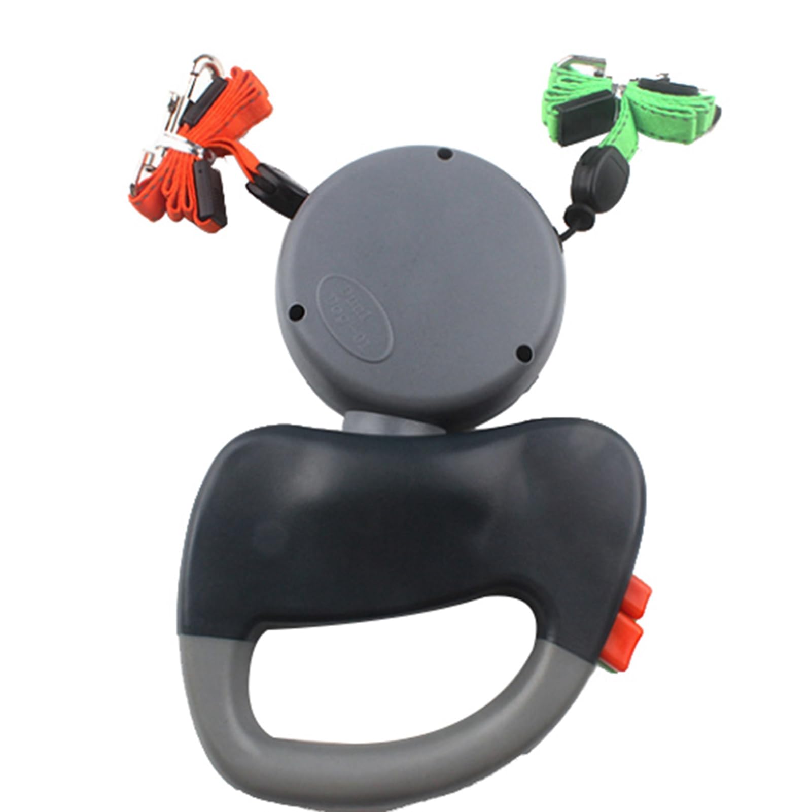 Generic Laisse en Corde Rétractable Durable pour Chien avec Système de Verrouillage à Une Main pour Promener Deux Chiens, visibilité Nocturne, Accessoire Double Laisse de 3 Mètres (Gray)