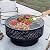 OutVue 32" Wood Burning Fire Pits with Grill & Lid, Fire Pit Table for Outside with Waterproof Cover & Fire Poker, Outdoor Firepit with Functions for BBQ,Table and Bonfire