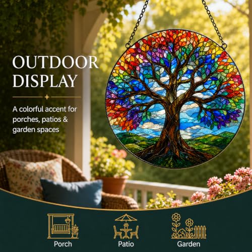 Puzzle acrílico Tree of Life colgante para ventana, 83 piezas, 7.8 pulgadas miniatura 3