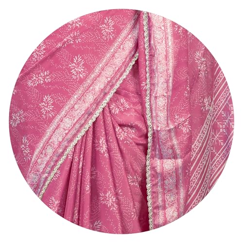 Image of MIRCHI FASHION Women Saree Leheriya Print Chiffon | Lightweight Traditional Sari for Farewell and Wedding Ceremonies with Unstitched Blouse Piece