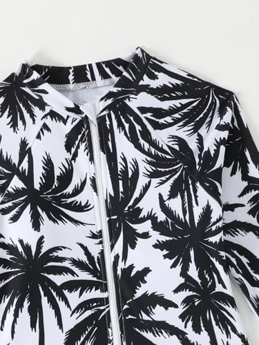 Image of SEGT Girl's One Piece Rash Guard Long Sleeve Swimsuits Bathing Suit