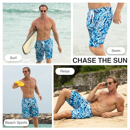 Image of Kanu Surf Men's Big Viper Extended Size Stripe Swim Trunk