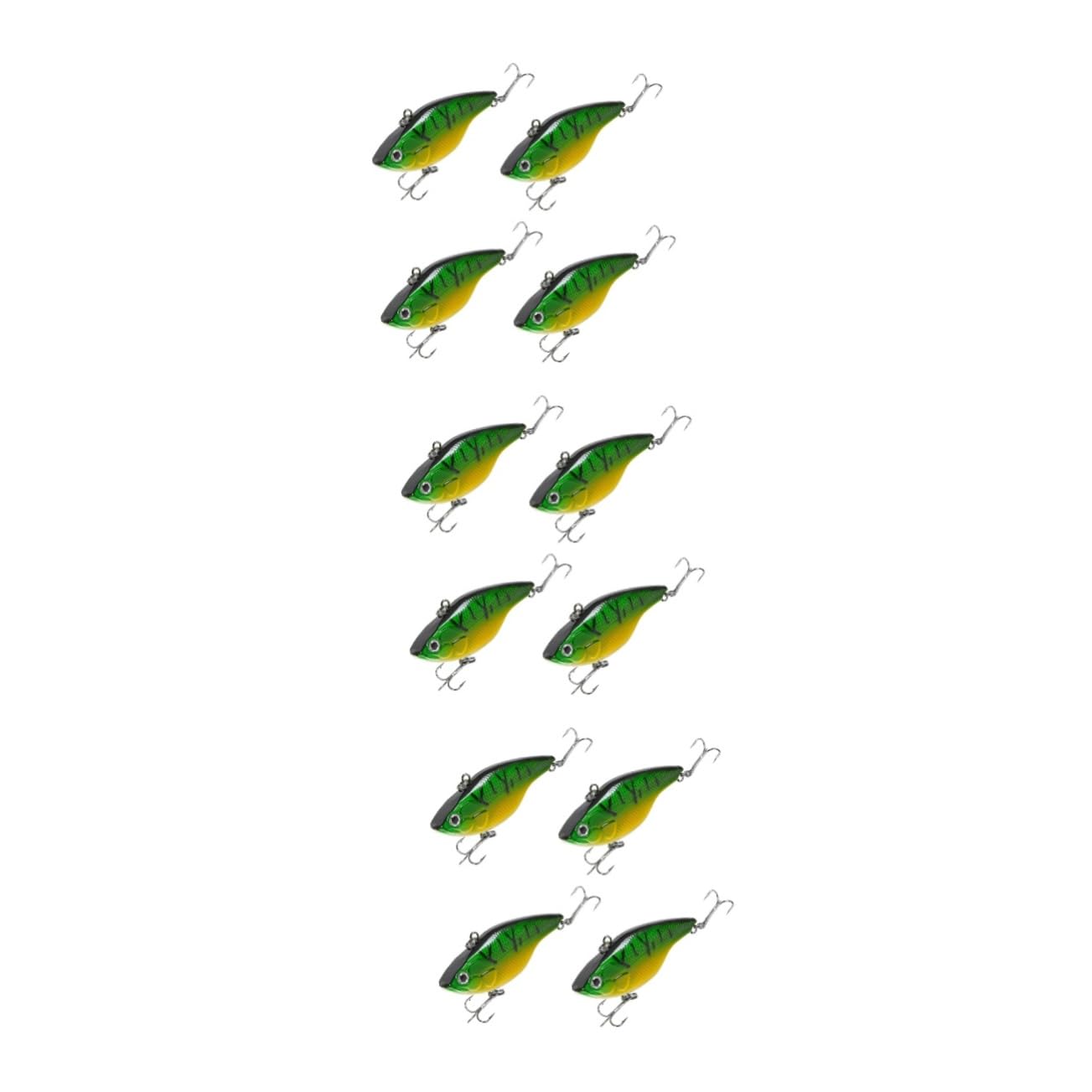 TOYANDONA 3 Sätze Vibrieren Köder Barsch Köder Mini-angelköder Schwimmende Angelköder Künstliche Angelköder Grün 8 Stücke * 3